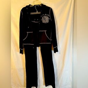 Black BCBG stylish jogging suit size large